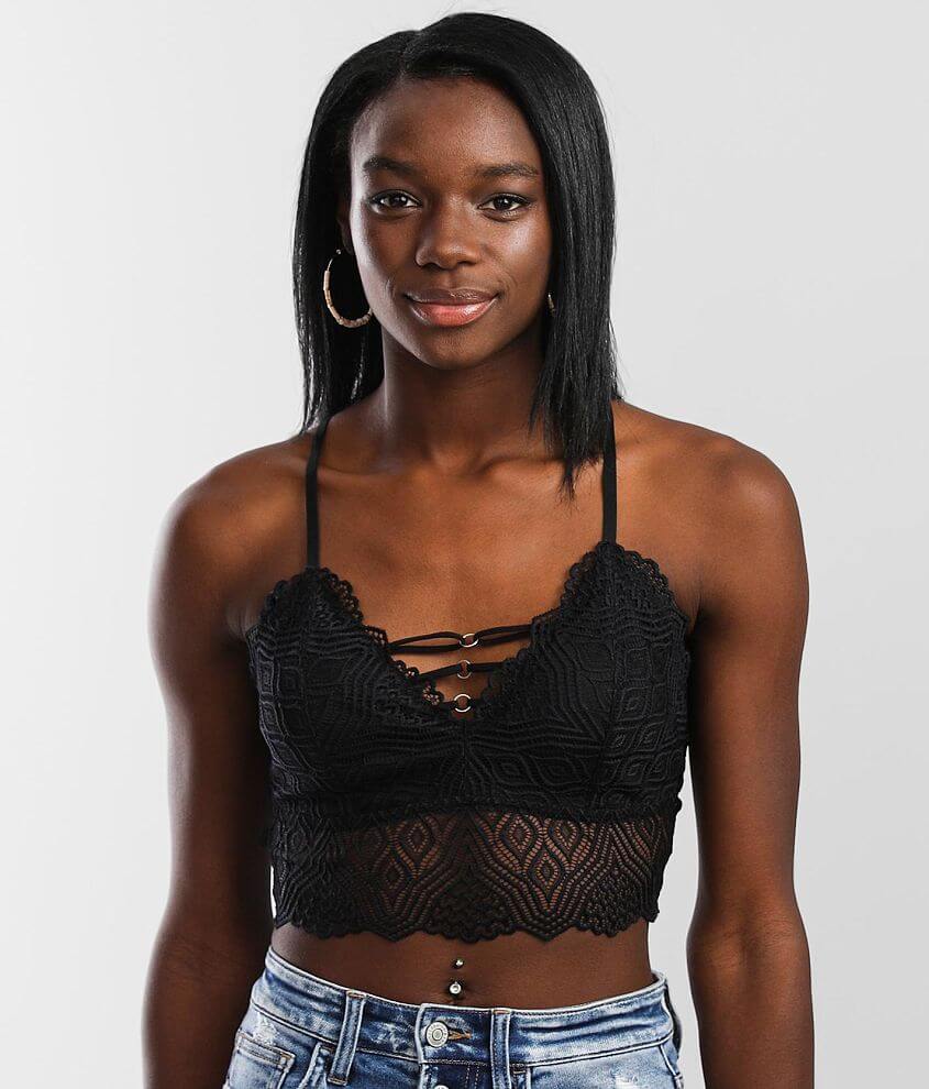 BKEssentials Lace Full Coverage Lined Bralette front view