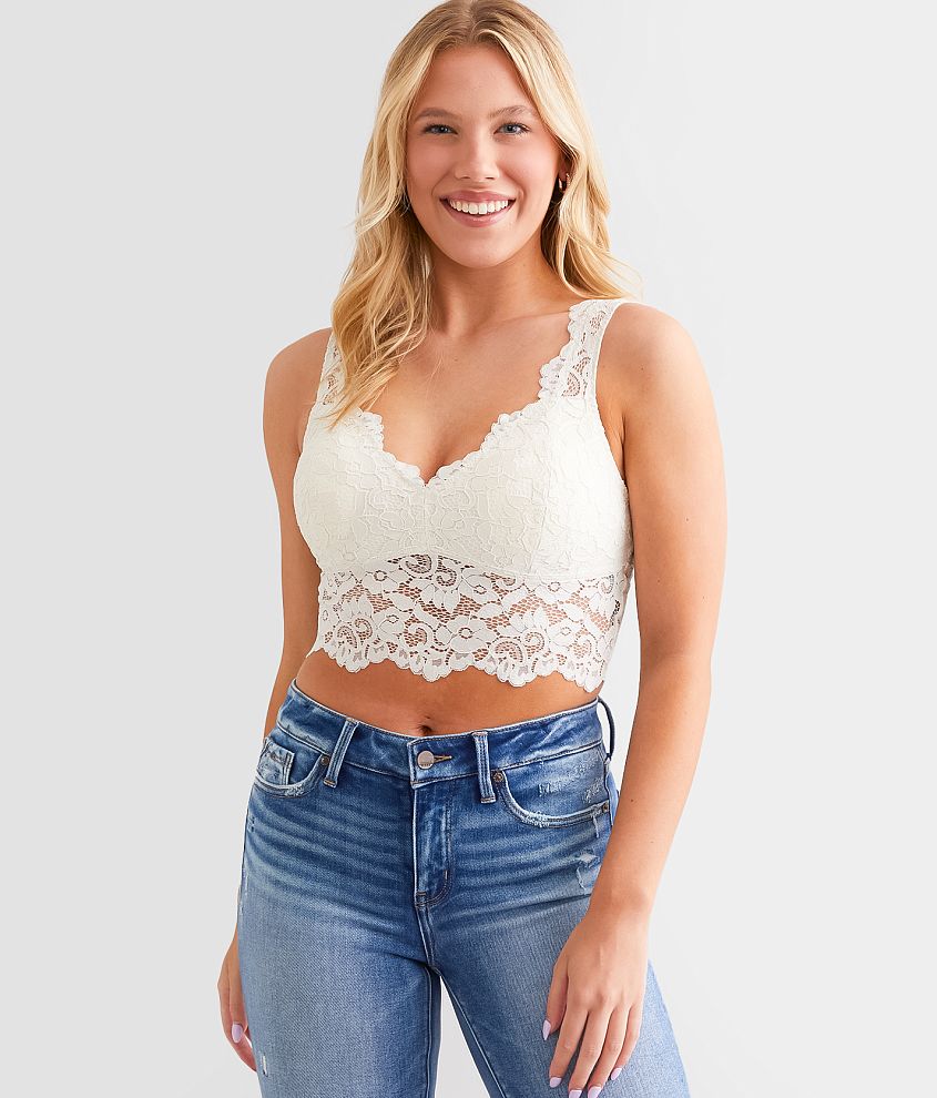 BKEssentials Floral Lace Full Coverage Bralette front view