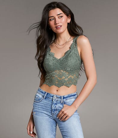 BKE core Floral Lace Full Coverage Bralette front view