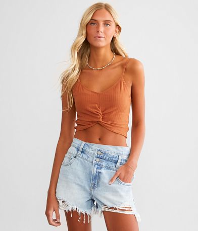 BKEssentials Twist Front Cropped Brami front view