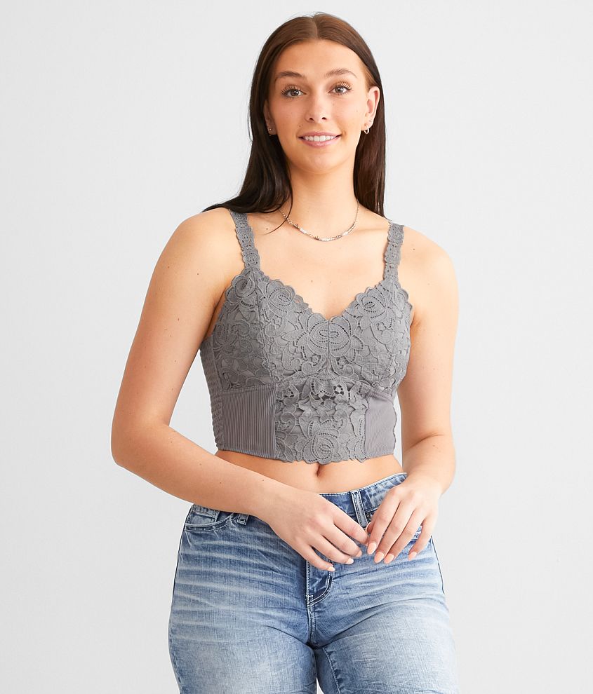 BKEssentials Floral Lace Full Coverage Bralette front view