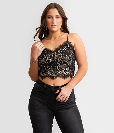 LilyLLL Womens Front Buckle Bralette Lace Bra Vest Camisole Tank