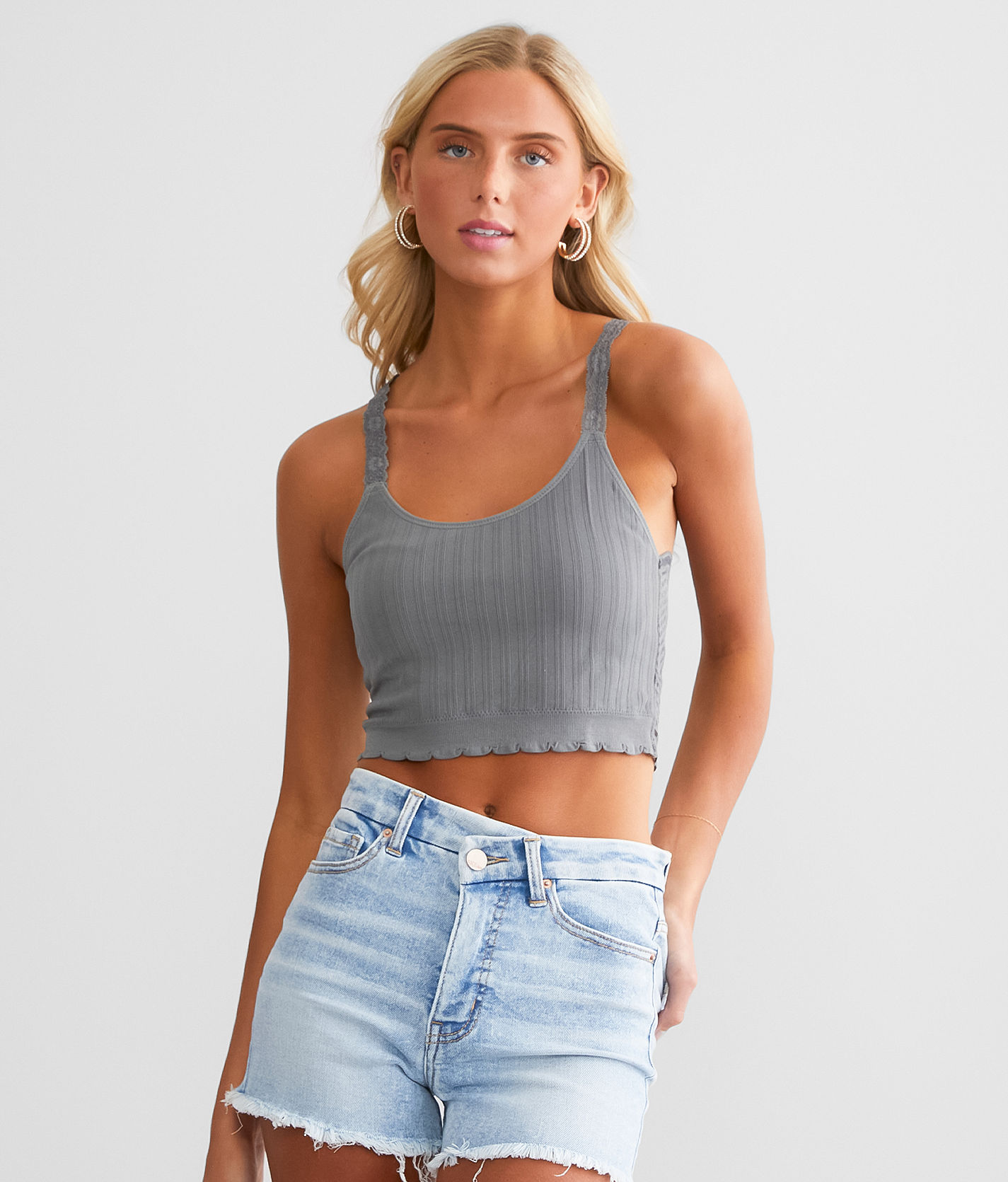 BKEssentials Ribbed Full Coverage Bralette - Women's Bandeaus/Bralettes in  Sedona Sage