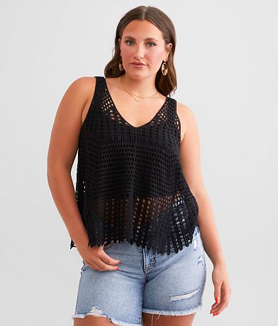 Daytrip Crochet Tank Top front view