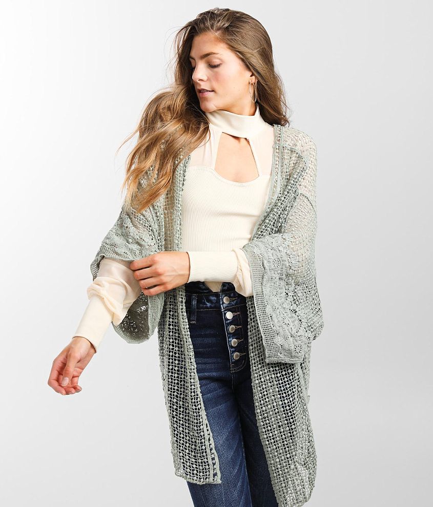 Daytrip Crochet Flyaway Kimono front view