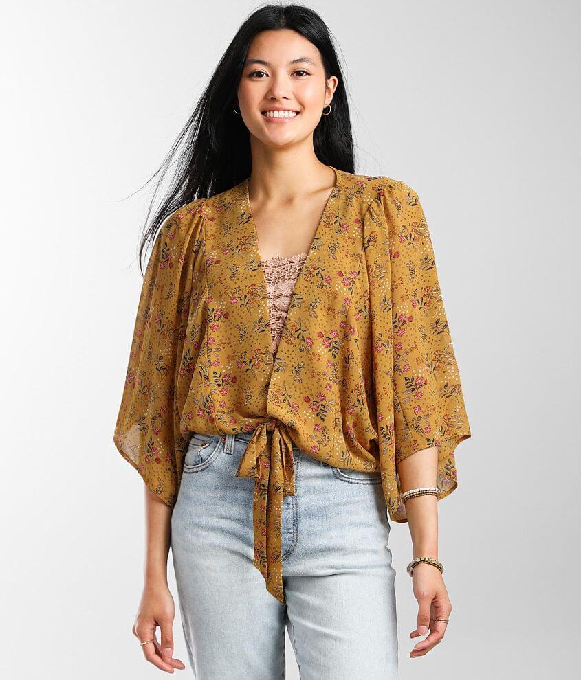 Daytrip Floral Chiffon Top front view