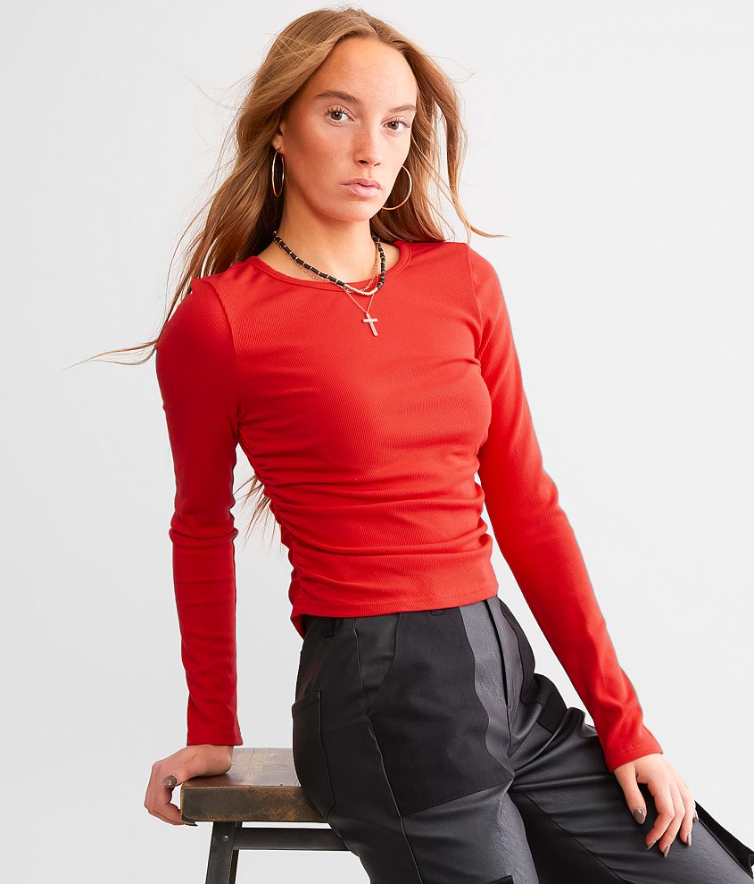 FITZ + EDDI Fitz + Eddi Cropped Pullover in Red