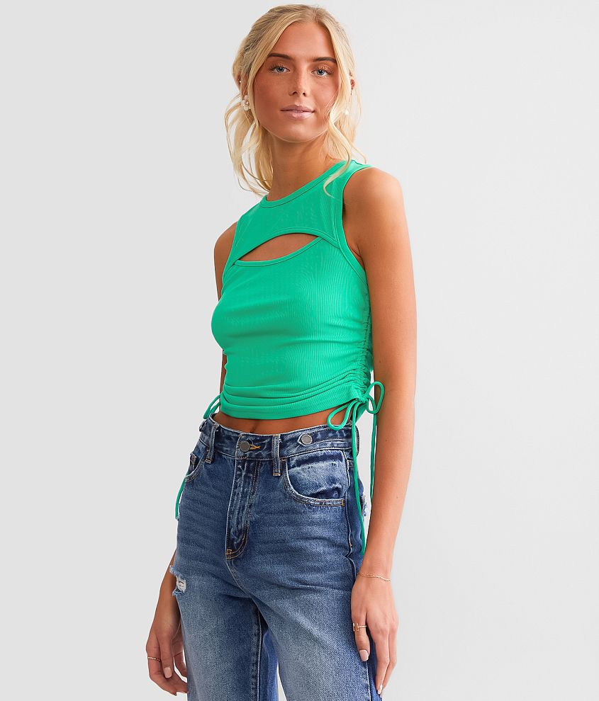 FITZ + EDDI Ribbed Knit Cropped Tank Top