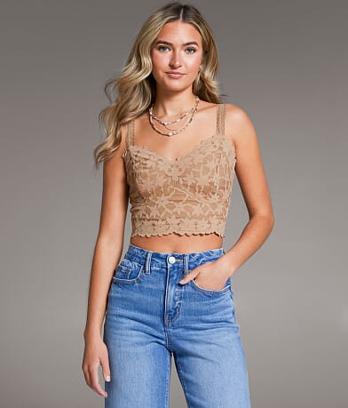 BKE core Floral Lace Bralette front view