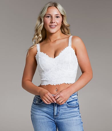 BKE core Floral Lace Bralette front view