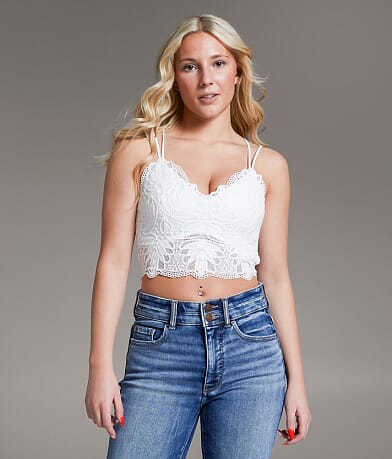 BKE core Floral Crochet Brami front view