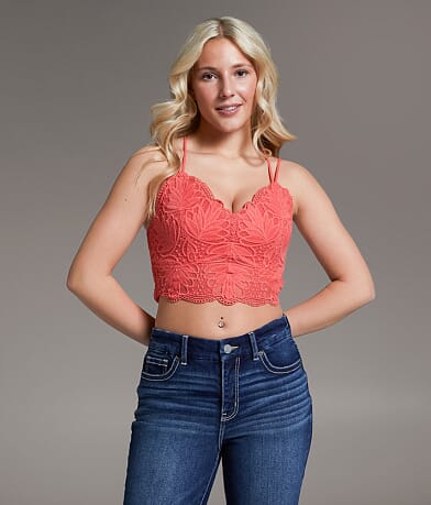 BKE core Floral Crochet Brami front view