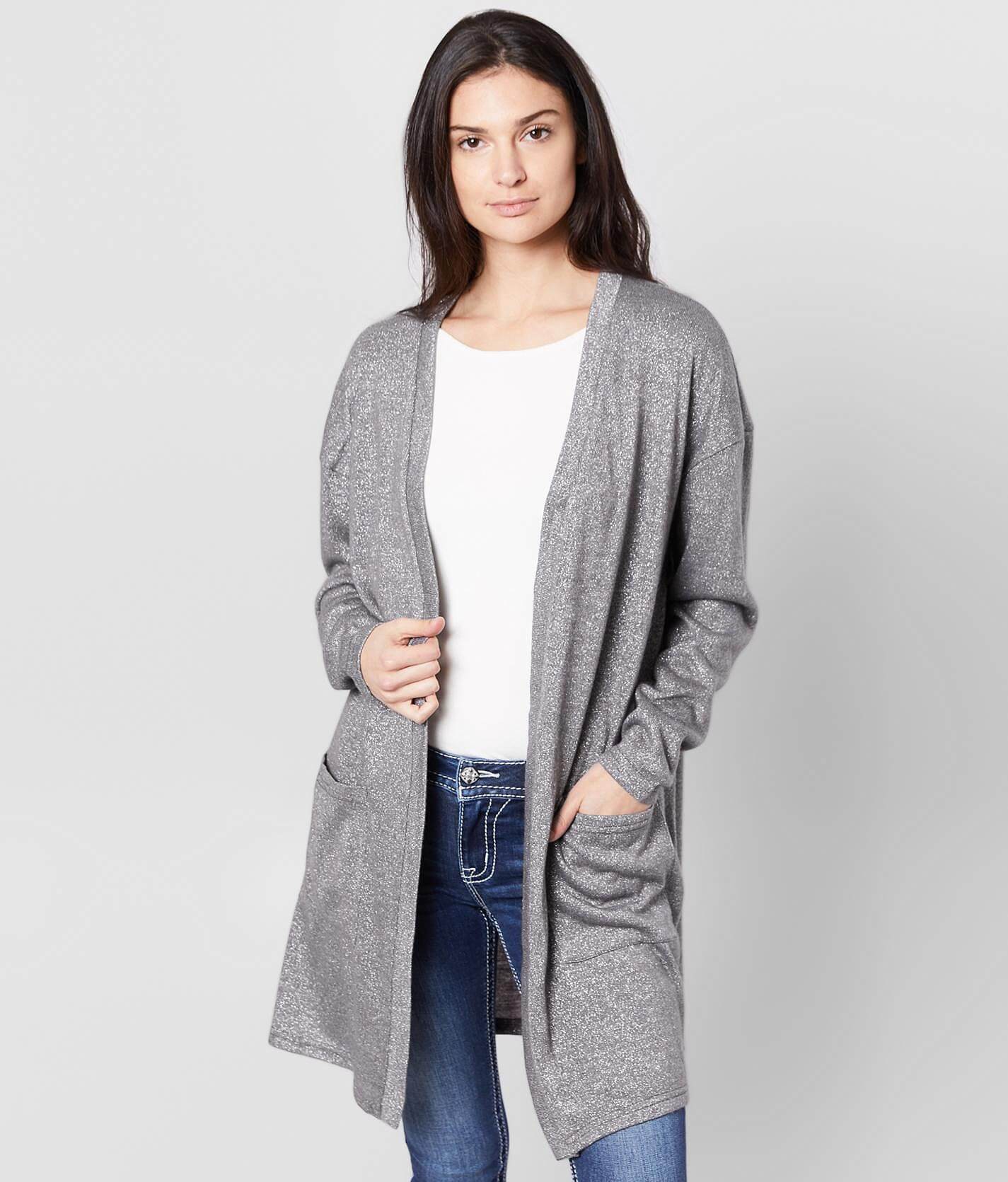 gray cardigan sweater