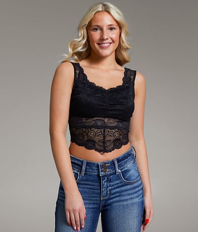 BKE core Sweetheart Lace Bralette front view