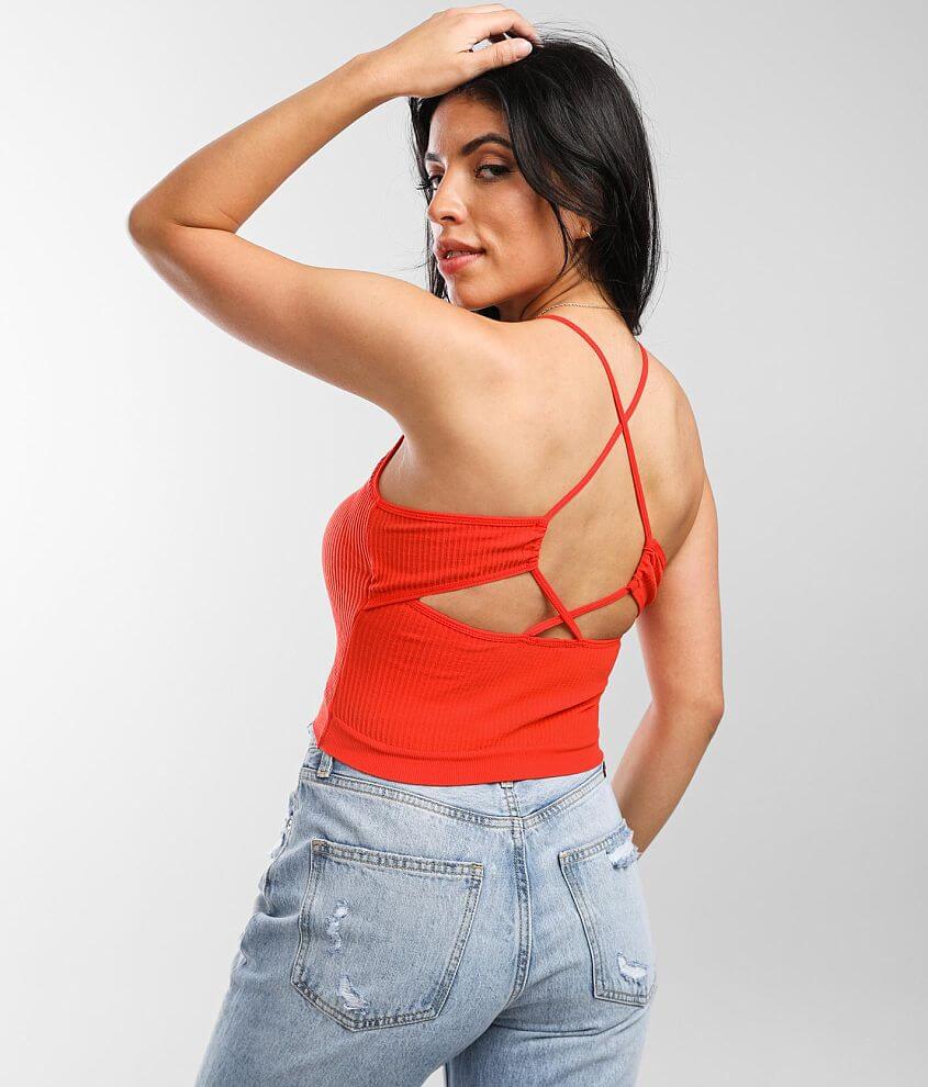 BKEssentials Strappy Open Back Lined Brami front view