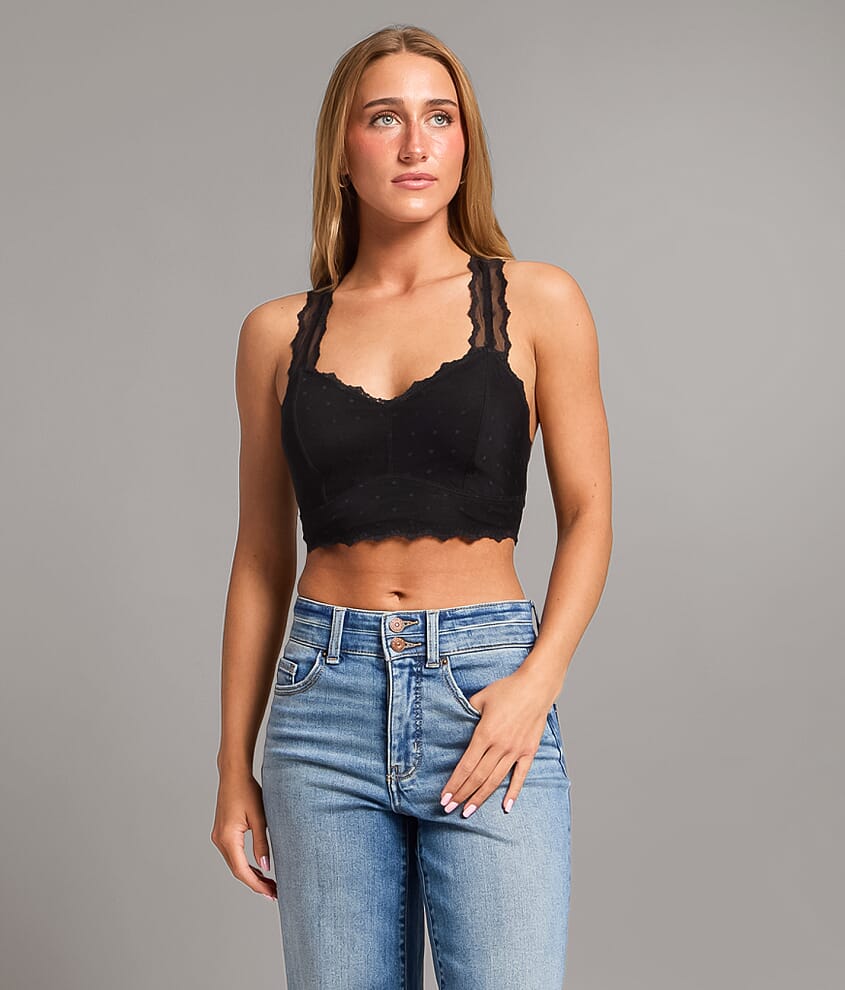 Swiss Dot Mesh Bralette