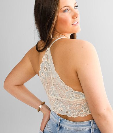 BKEssentials Full Coverage Lined Lace Bralette BACK