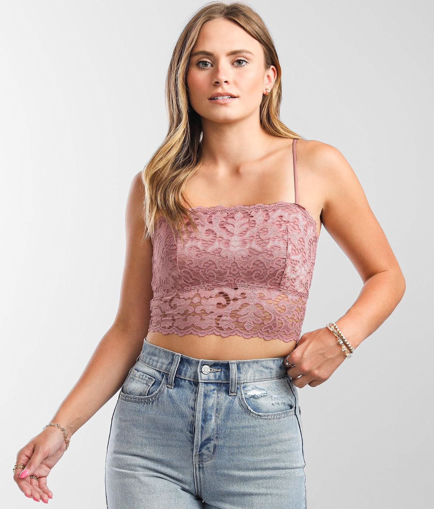 BKEssentials Lace Full Coverage Bralette - Women's Bandeaus