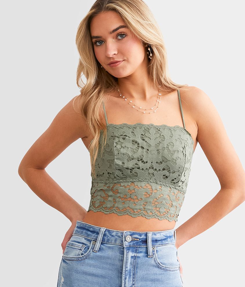 BKEssentials Floral Lace Bralette - Women's Bandeaus/Bralettes in