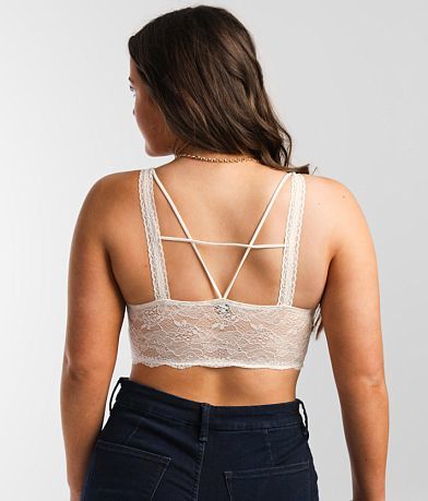 BKEssentials Lace Full Coverage Lined Bralette BACK
