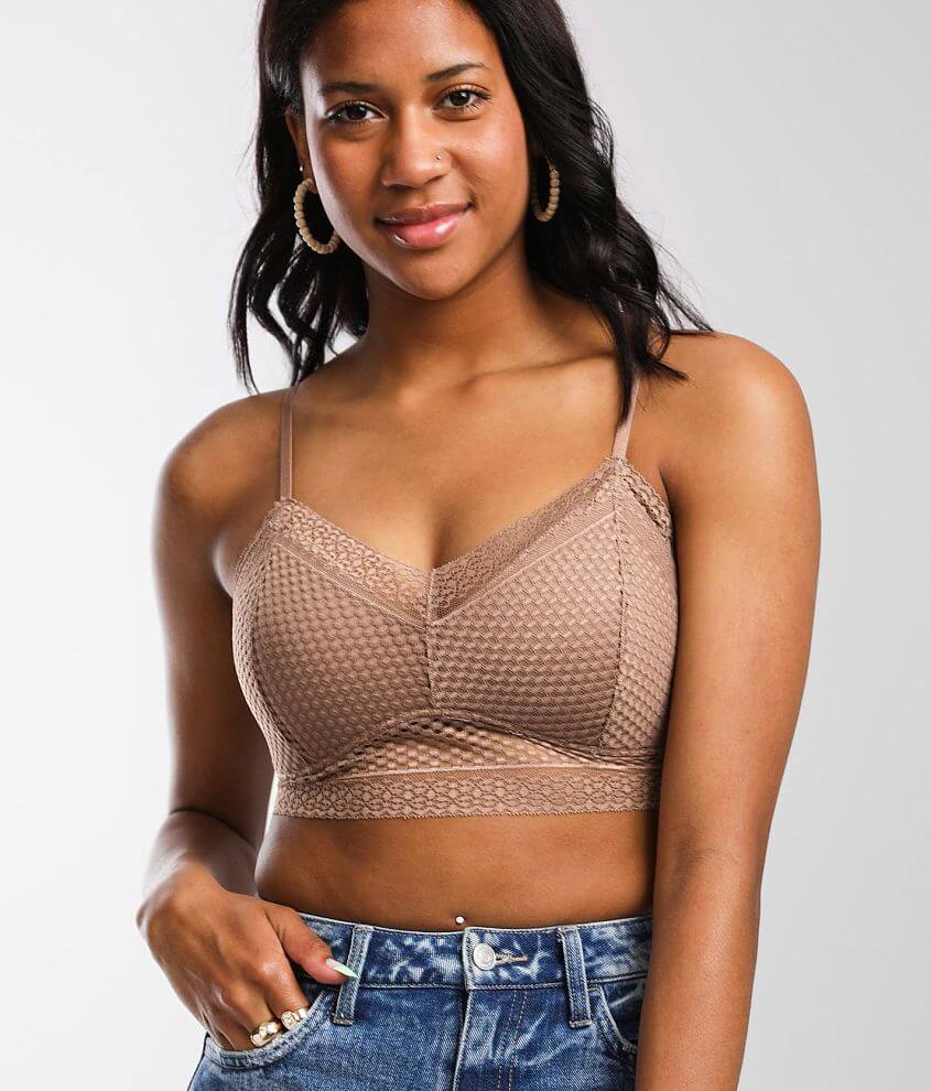BKEssentials Lace Lined Bralette - Women's Intimates in Taupe | Buckle