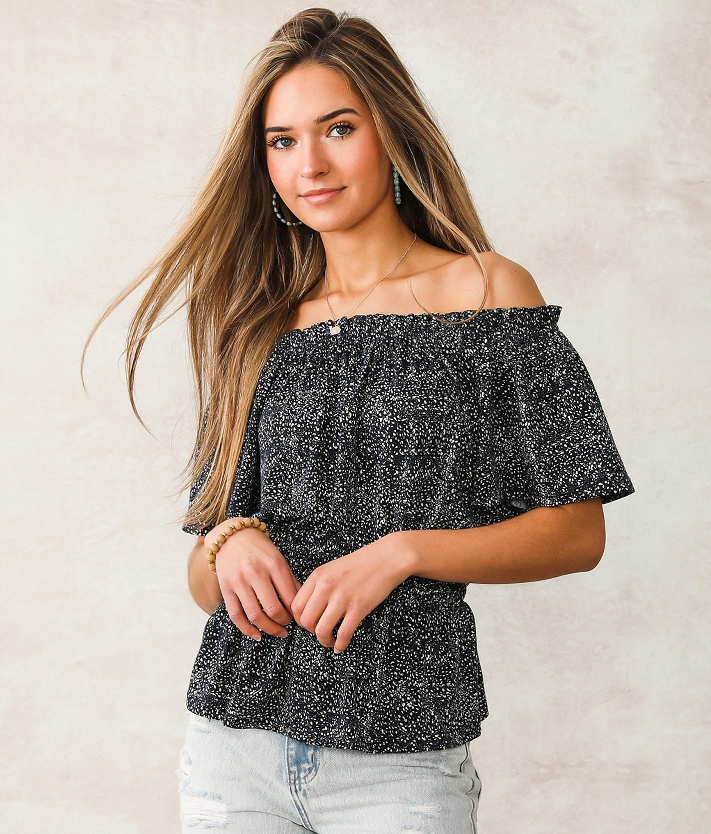 Willow & Root Crinkle Chiffon Top - Women's Shirts/Blouses in Greenlake