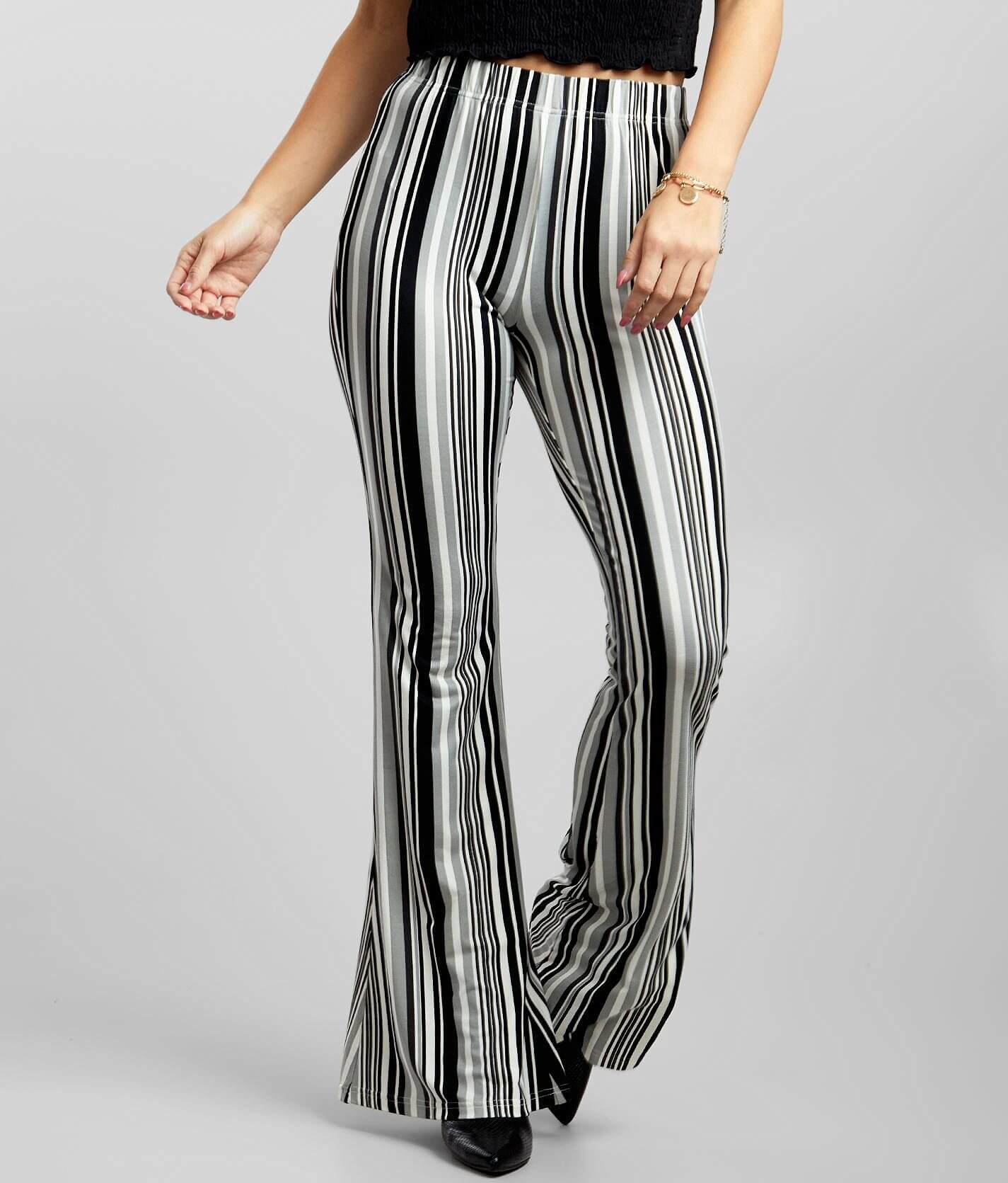 Flared pants striped best sale