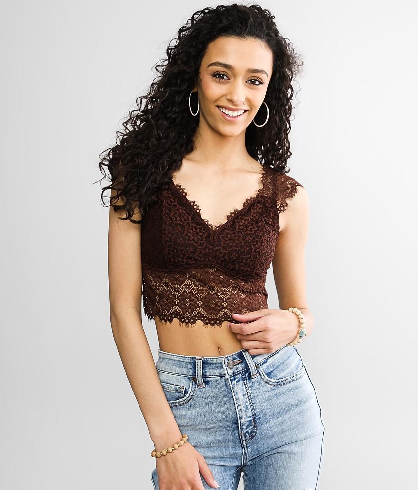 BKEssentials Floral Lace Bralette - Women's Bandeaus/Bralettes in