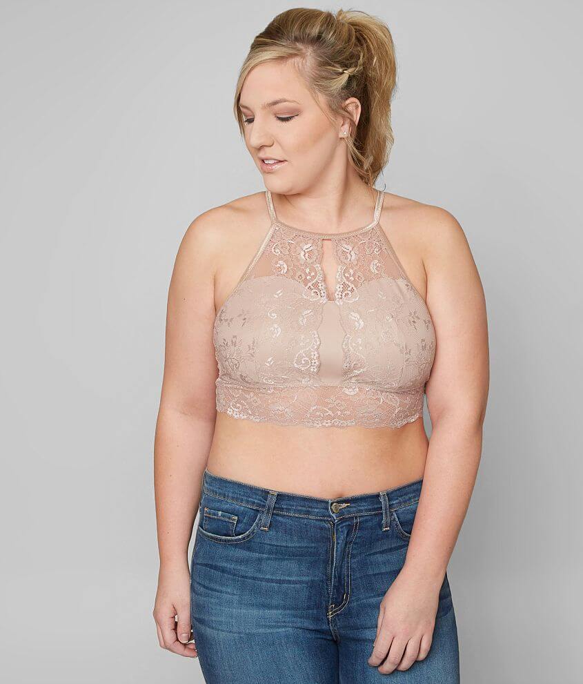 Daytrip High Neck Bralette - Plus Size Only - Women's Bandeaus/Bralettes in  Mauve
