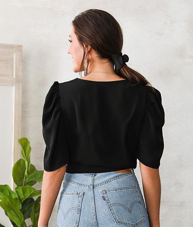 Willow &amp; Root Wrap Tie Top back view