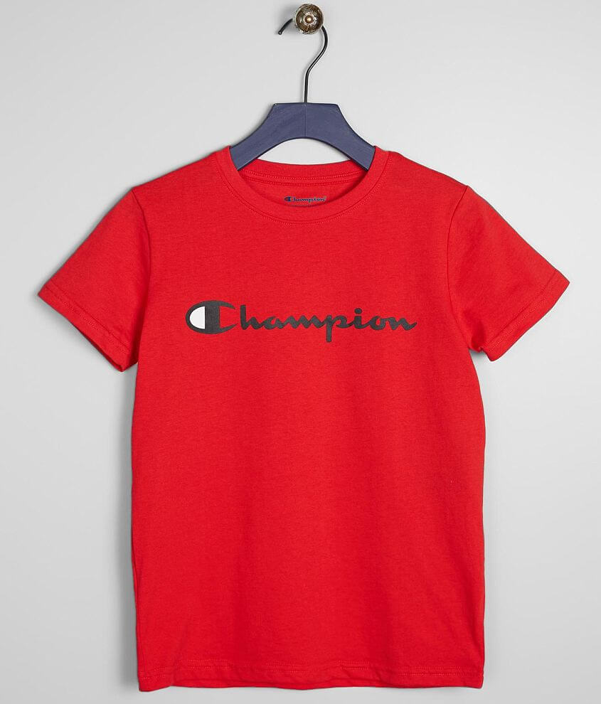 Boys Champion Authentics T Shirt Boy s T Shirts in Scarlet Buckle