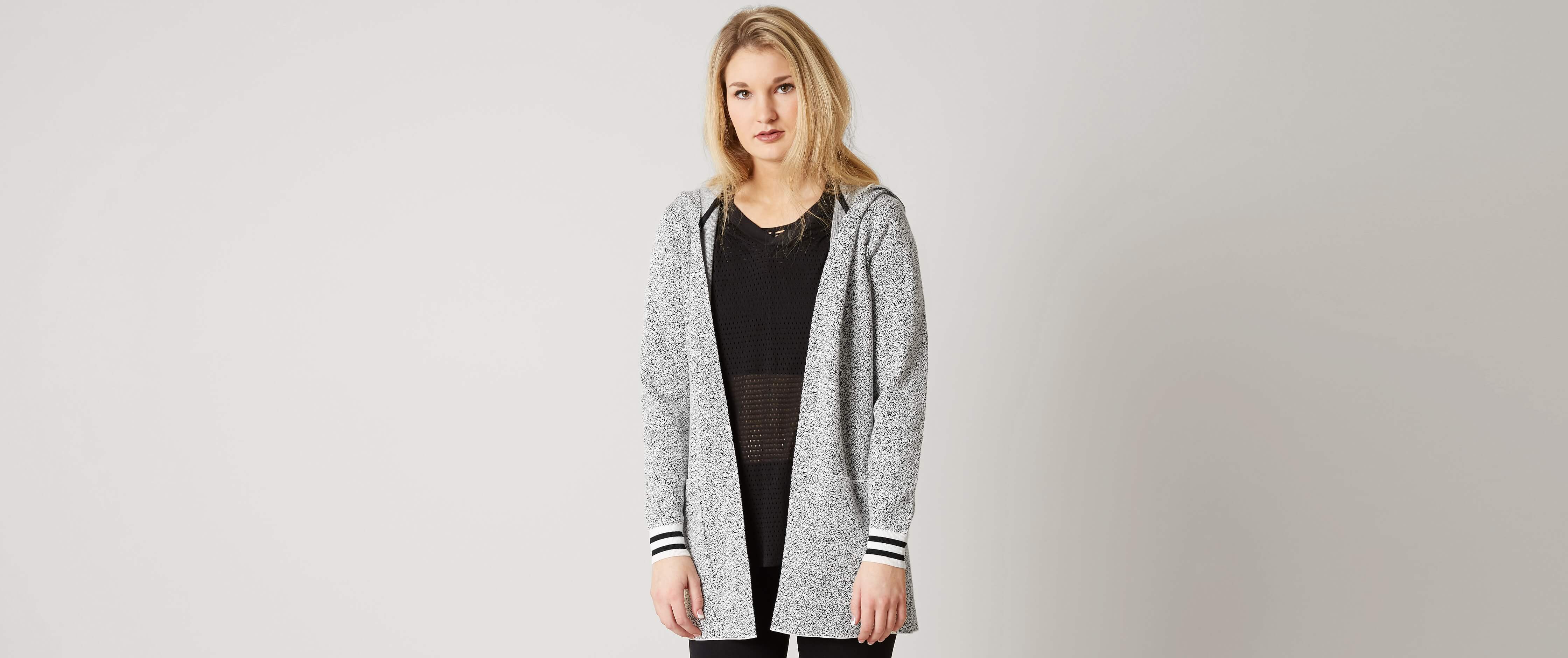 Bench Pixels Cardigan Women S Sweaters In Snow White Buckle