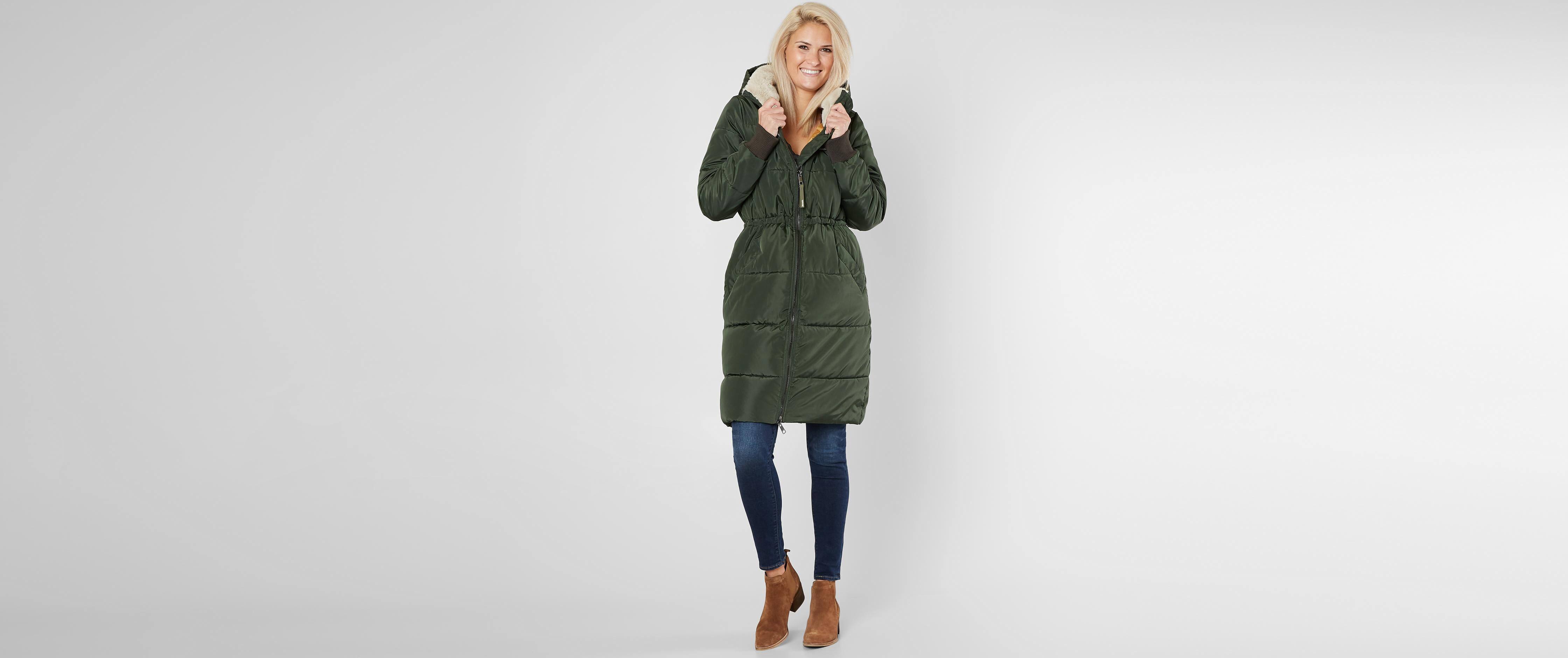 avalanche celsius hooded quilted long coat