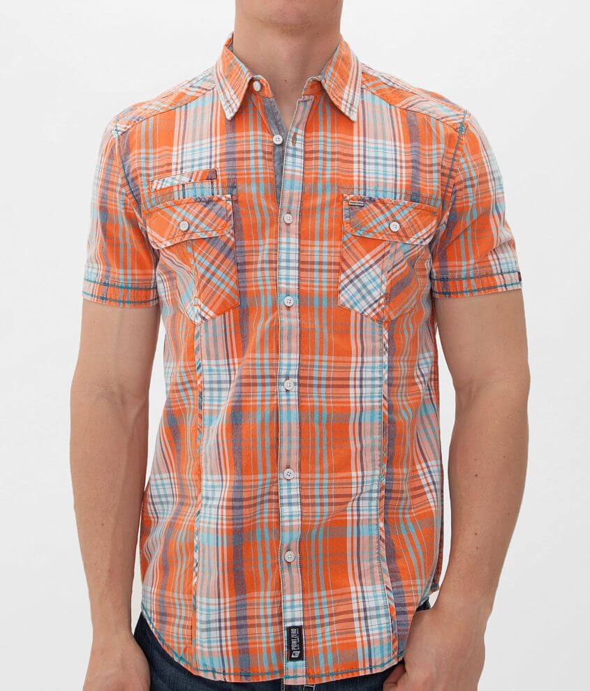 Point Zero Washed Plaid Shirt front view