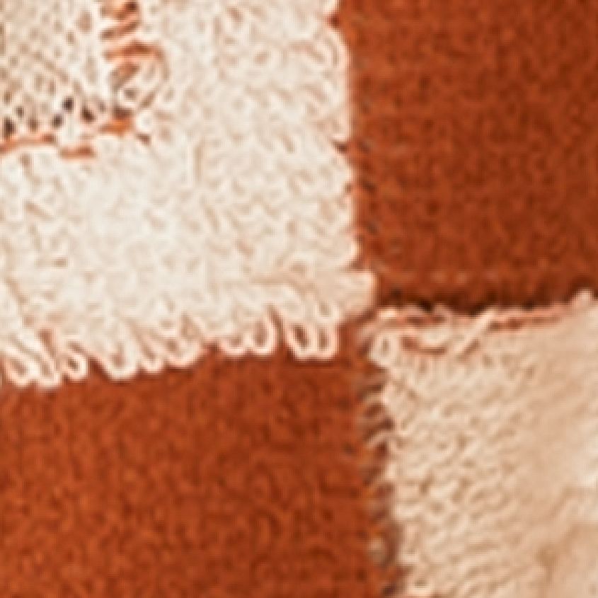 BiBi Checkered Cardigan Sweater - Women's Sweaters in Rust