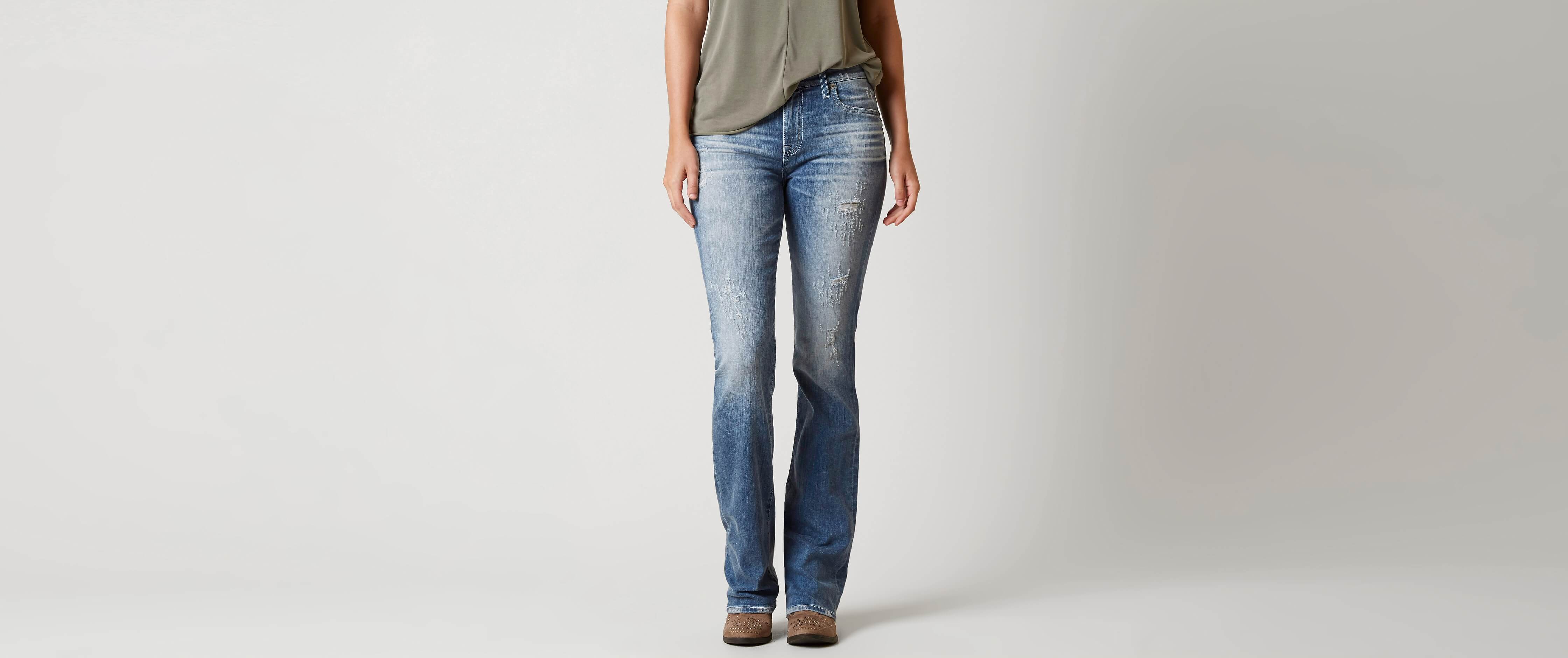 laurie felt curve silky denim boot cut jeans