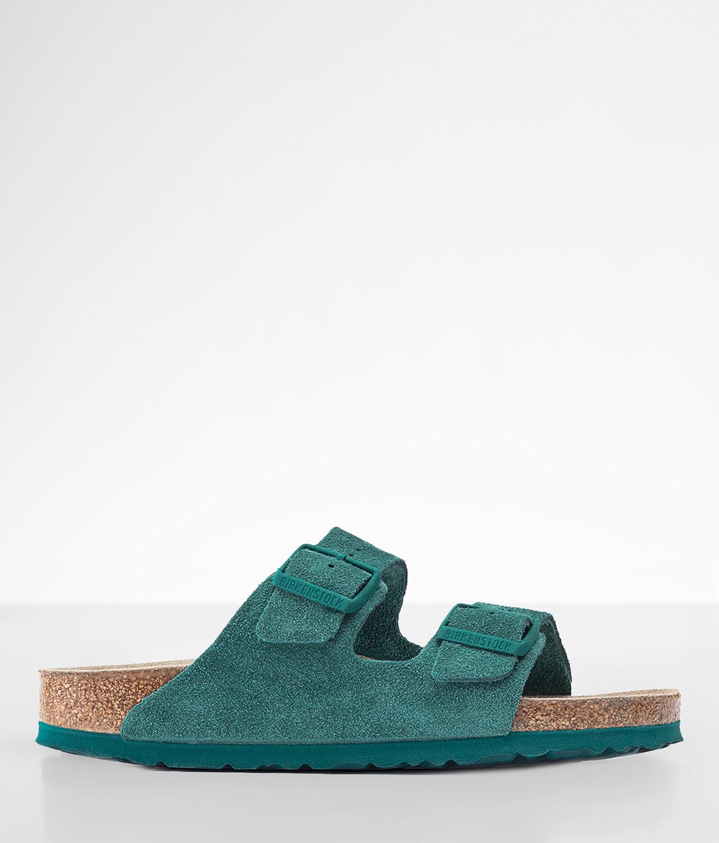 dark teal suede birkenstock