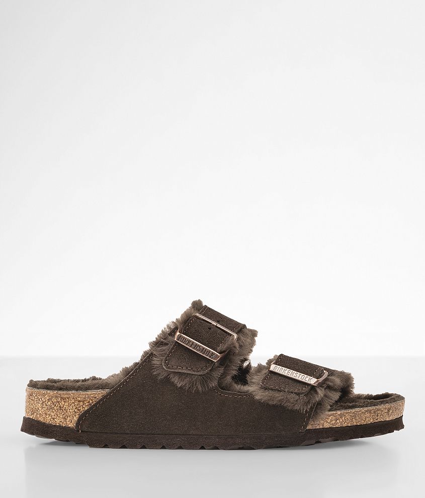 Birkenstock&#174; Arizona Suede Shearling Sandal front view