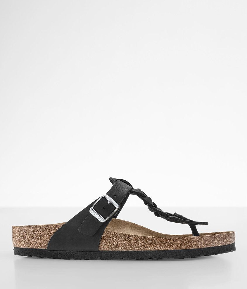 Birkenstock® Gizeh Leather Sandal - Women's Shoes in Black