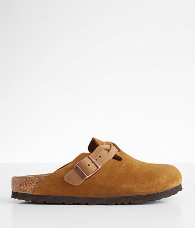 Birkenstock® Boston Braided Soft Suede Clog front view
