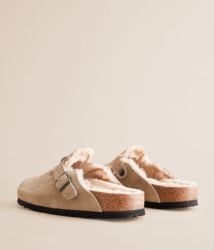 Boston Suede Shearling Clog