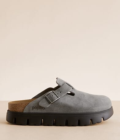Papillio by Birkenstock® Boston Chunky Suede Clog front view