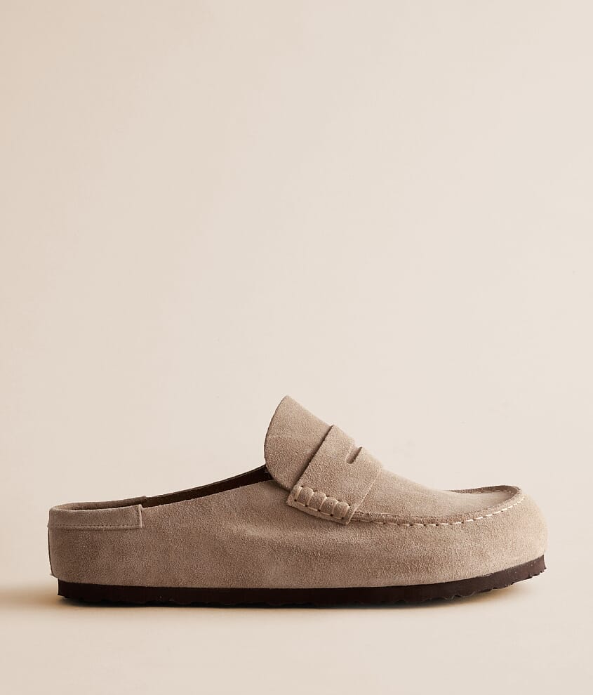 Birkenstock® Naples Wrapped Leather Mule - Men's Shoes in Taupe