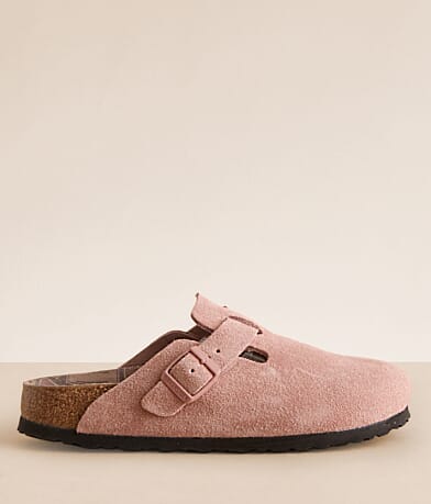 Birkenstock® Boston Varsity Suede Clog front view