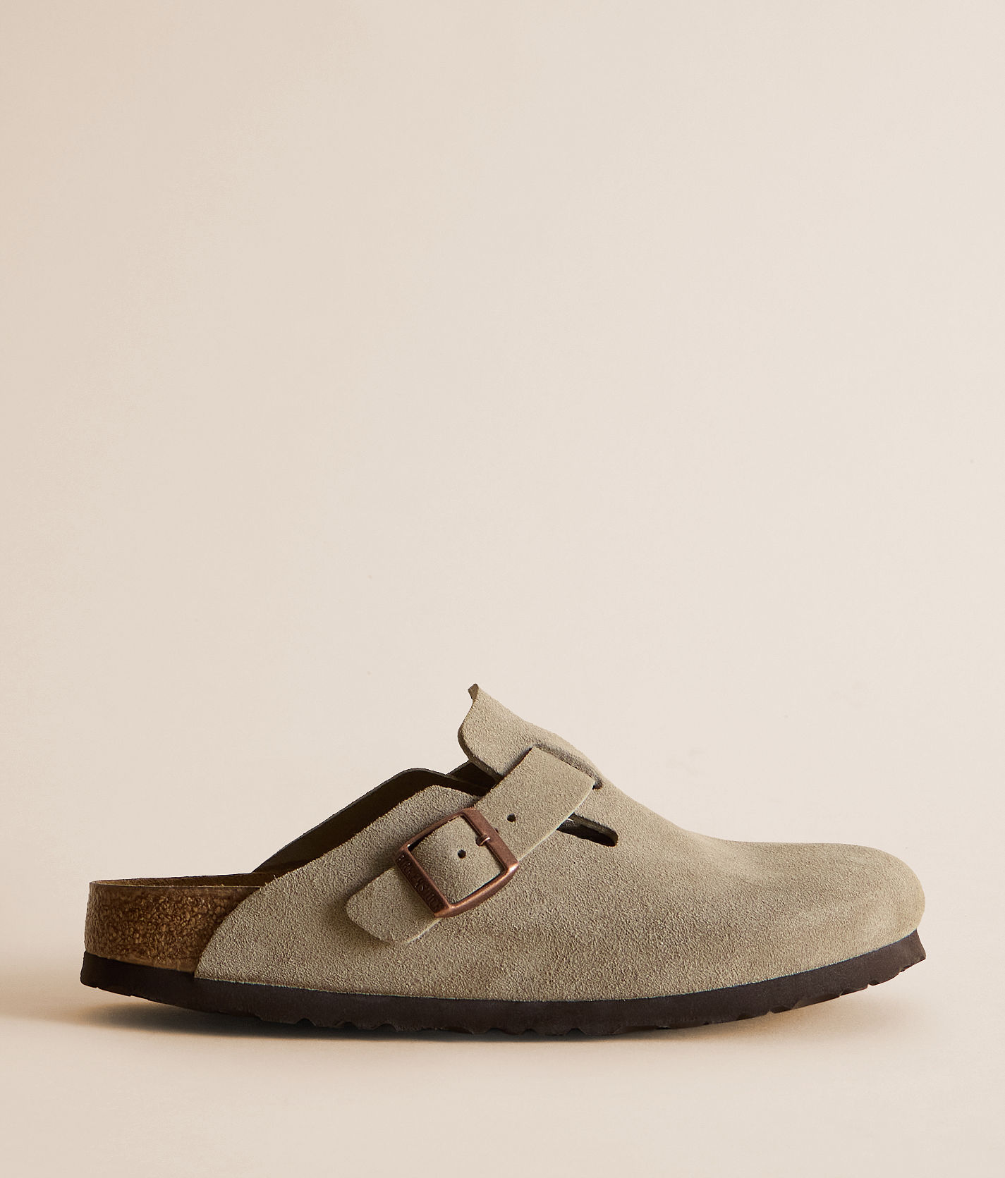 Birkenstock® Boston Soft Suede Clog - Women's Shoes in Taupe | Buckle