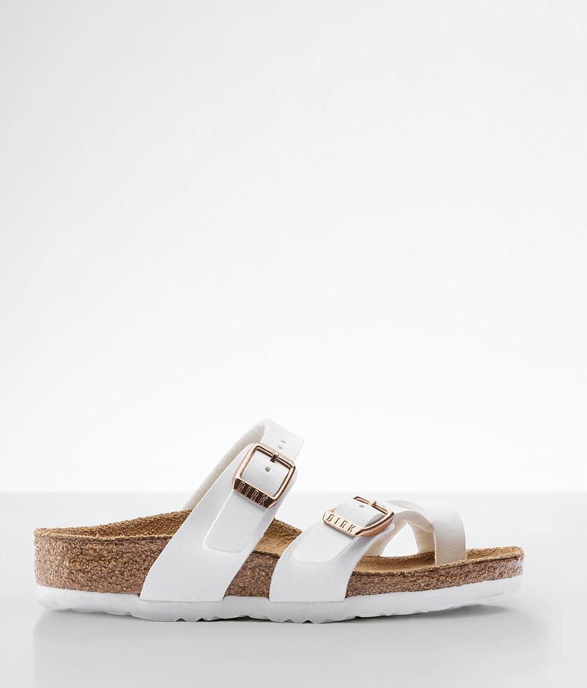 - Birkenstock® Mayari Sandal Girl's Shoes in White Buckle