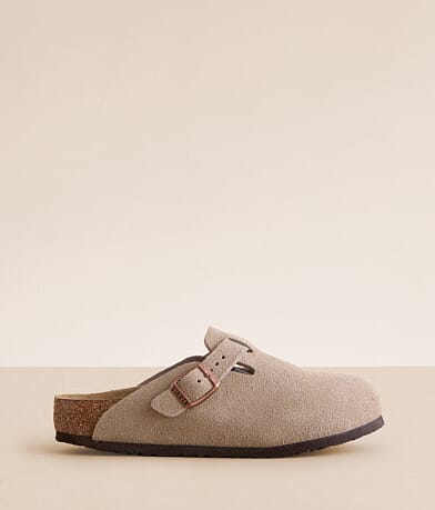 Birkenstock® Girls - Boston Soft Suede Clog front view