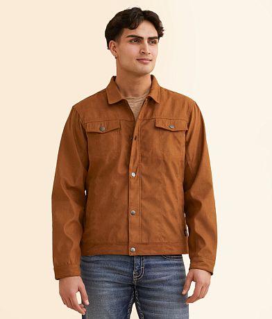 BLEND Faux Suede Trucker Jacket FULL_RIGHT_SIDE