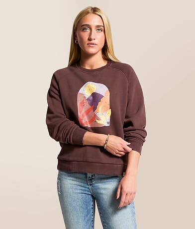 LIV Outdoor Nature Collage Oversized Pullover front view