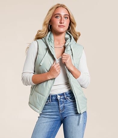 LIV Outdoor Daphni Hooded Puffer Vest front view